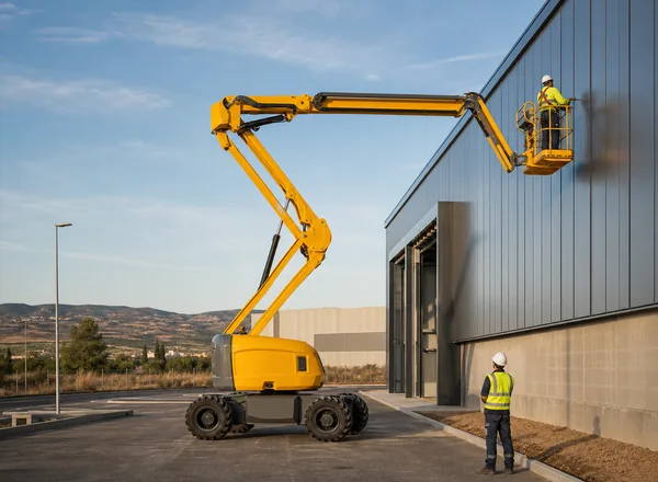 Nacelle articulée pour accès en déport de 15 à 43 mètres